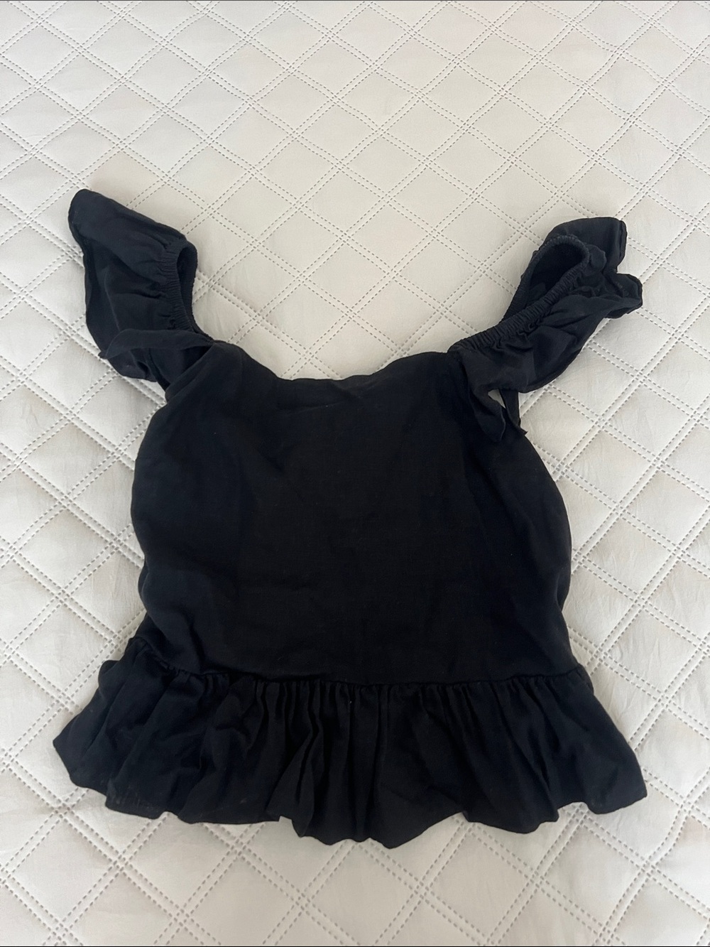 Express Black Ruffled Strap Camisole